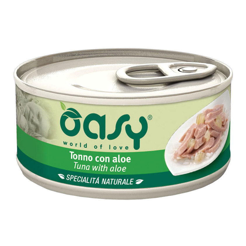 foto del prodotto oasy gatto specialita 039 naturali in lattina adulto tonno amp aloe 70 gr