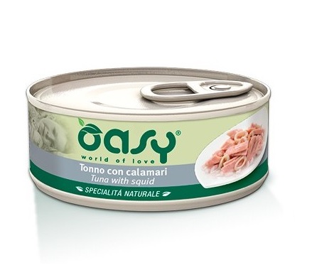foto del prodotto oasy gatto specialita 039 naturali in lattina adulto tonno amp calamari 150 gr