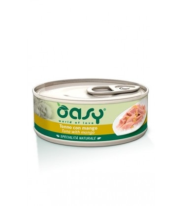 foto del prodotto oasy gatto specialita 039 naturali in lattina adulto tonno amp mango 150 gr
