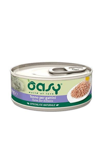 foto del prodotto oasy gatto specialita 039 naturali in lattina kitten tonno 150 gr