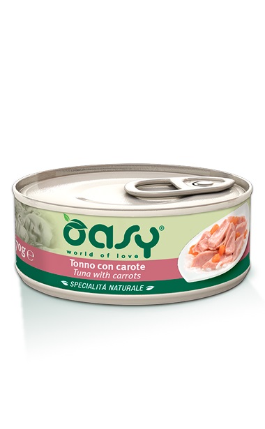 foto del prodotto oasy gatto specialita' naturali in lattina adulto tonno &amp; carote 150 gr