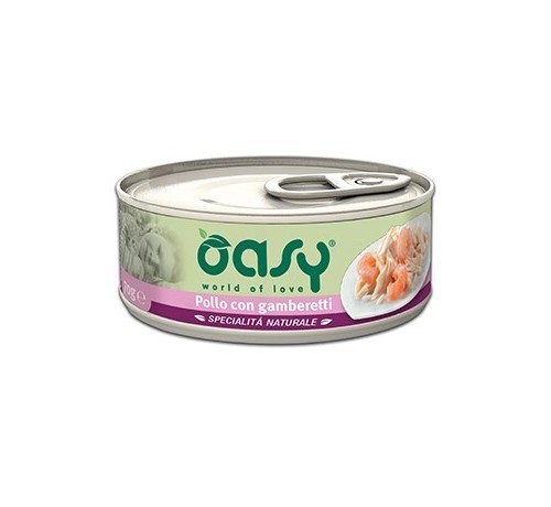 foto del prodotto oasy gatto specialita' naturali in lattina adulto tonno &amp; pescetti oceanici 150 gr