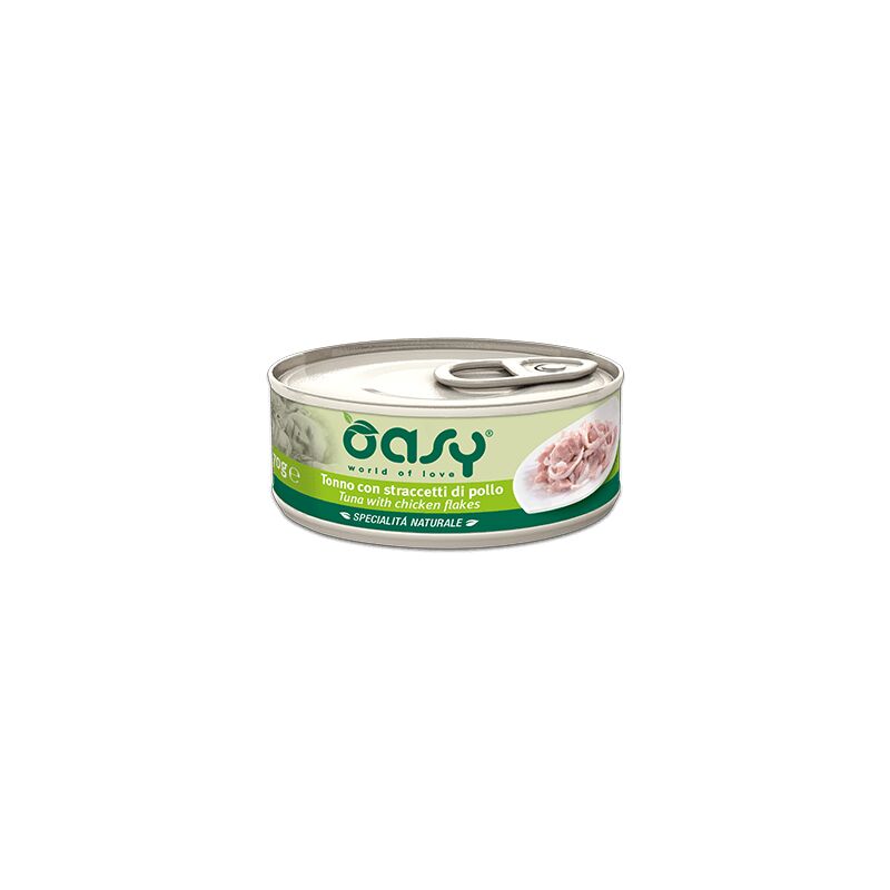 foto del prodotto oasy gatto tonno con straccetti di pollo 70 150 gr size 70 gr
