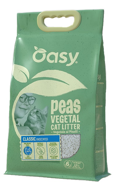 foto del prodotto oasy lettiera vegetale piselli classic unscented 6 l
