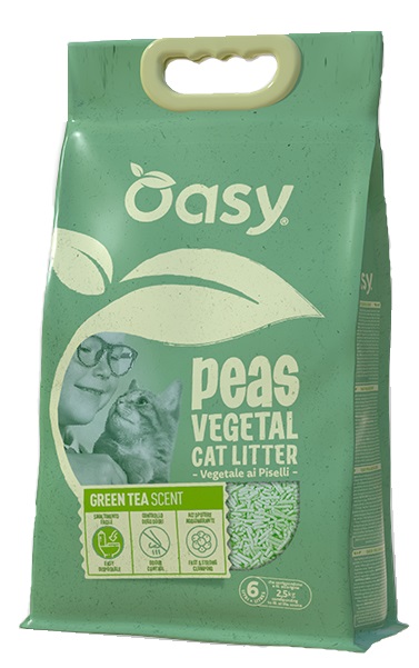 foto del prodotto oasy lettiera vegetale piselli geen tea 6 l