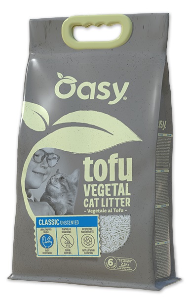 foto del prodotto oasy lettiera vegetale tofu classic unscented 6 l