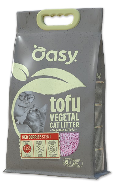 foto del prodotto oasy lettiera vegetale tofu red berries 6 l