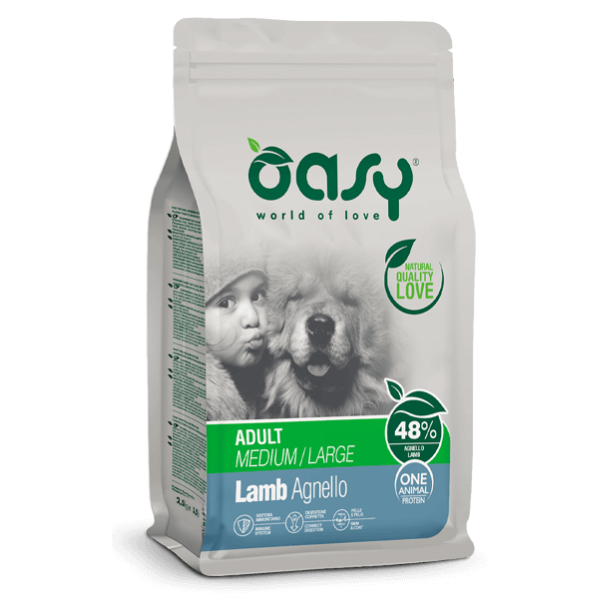 foto del prodotto oasy monoproteico adult medium large agnello 12 kg crocchette monoproteiche cane 1 ordine scegli lo sconto bzr5 bzr20 200 punti fedelt 