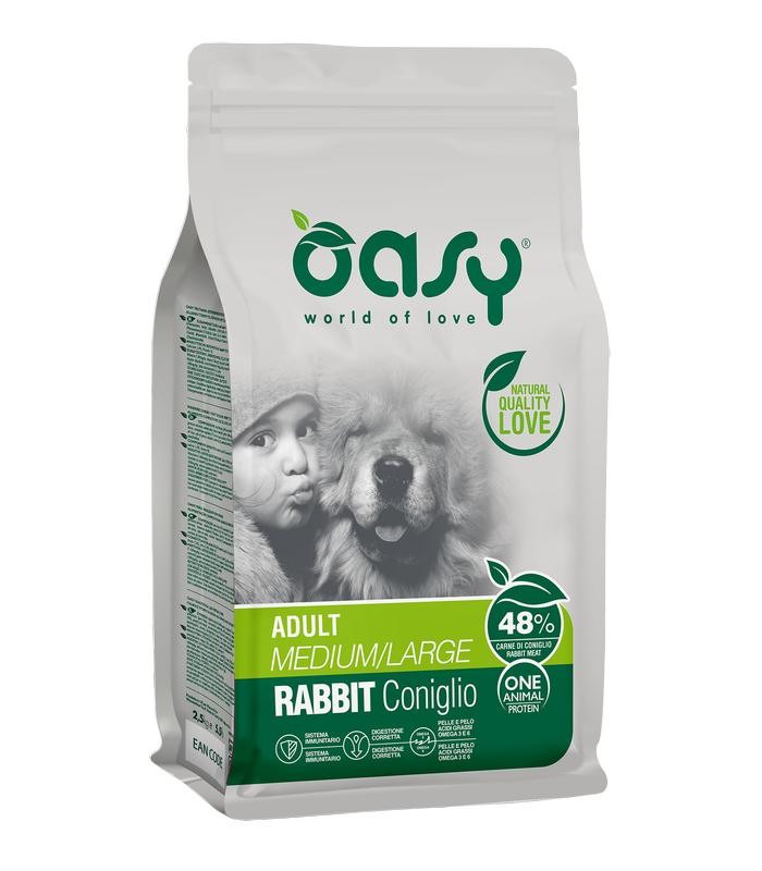 foto del prodotto oasy monoproteico adult medium large coniglio 12 kg crocchette monoproteiche cane 1 ordine scegli lo sconto bzr5 bzr20 200 punti fedelt 