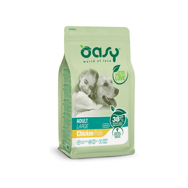 foto del prodotto oasy per cane adult large con pollo da 12 kg