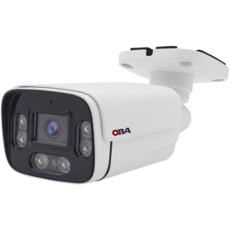 foto del prodotto oba ec400 telecamera 4mp bullet con poe e rilevamento persona, impermeabile ip66, visione notturna 30m, audio micro sd 