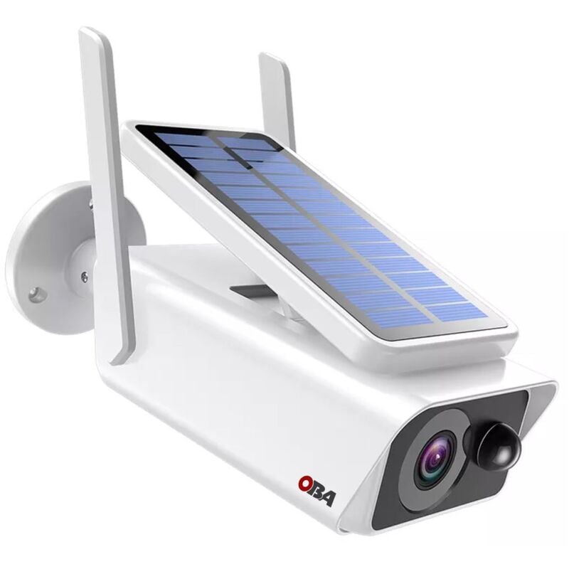 foto del prodotto oba sl03 x telecamera con pannello solare 3 megapixel app oba lite audio sd card