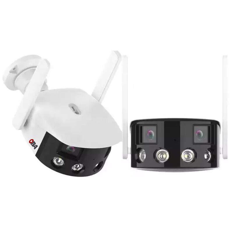 foto del prodotto oba telecamera wi fi dl t20 doppia lente, angolo di visione 180 , 4k, visione notturna a colori audio sicurezza completa