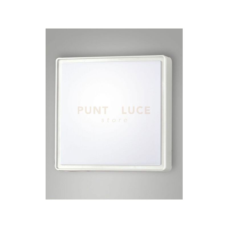 foto del prodotto oban plafoniera bianca 2 luci attacco e27 l.30x30cm ip65