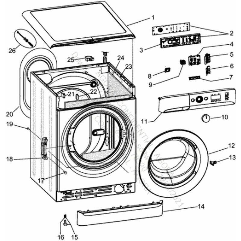 foto del prodotto obl completo n. di rif. 12 originale lavatrice indesit 4348579