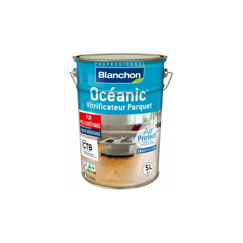 foto del prodotto oc anic air protect vernice lucida per parquet 5l blanchon