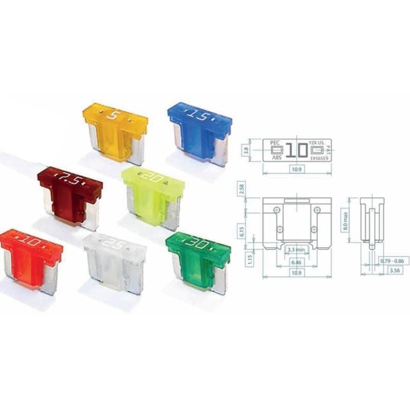 immagine 0 del prodotto oc pro assortimento di 100 microfusi a basso profilo da 5 a 30 amp.