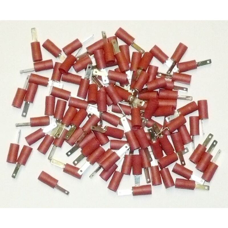 foto del prodotto oc pro capicorda a crimpare piatto rosso maschio isolato 2,8 sacchetto