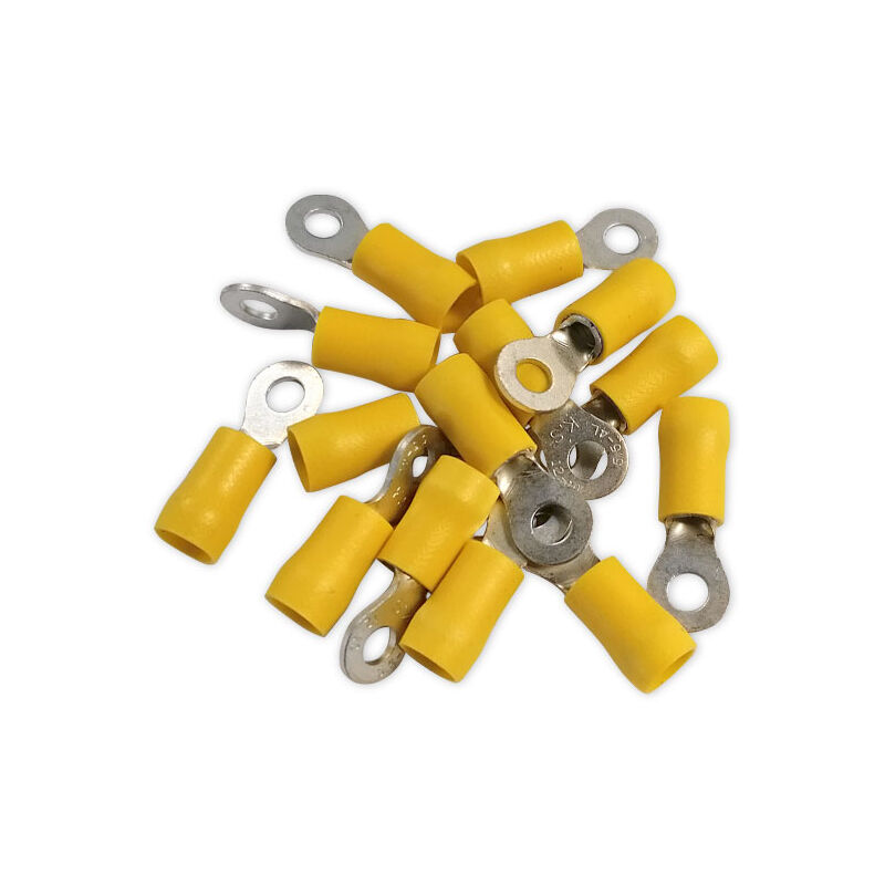 foto del prodotto oc pro connettori elettrici a 4 occhielli, sacchetto giallo da 50 connettori