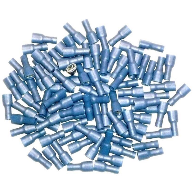 foto del prodotto oc pro connettori elettrici femmina blu completamente isolati 6.3