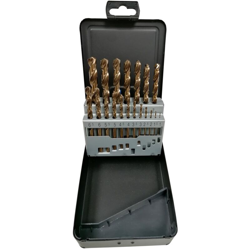 foto del prodotto oc pro punte in hss m35 cobalto 5 da 1 a 10 mm set di 19 punte