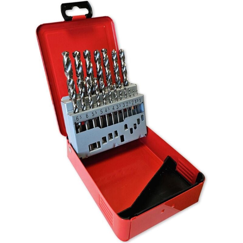 foto del prodotto oc pro punte per metallo hss da 1 a 10 mm din 338n, scatola di 19 punte
