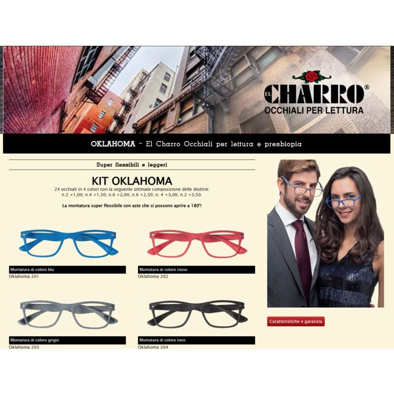 foto del prodotto occhiali da lettura el charro mod. oklahoma blu diottrie 3,5