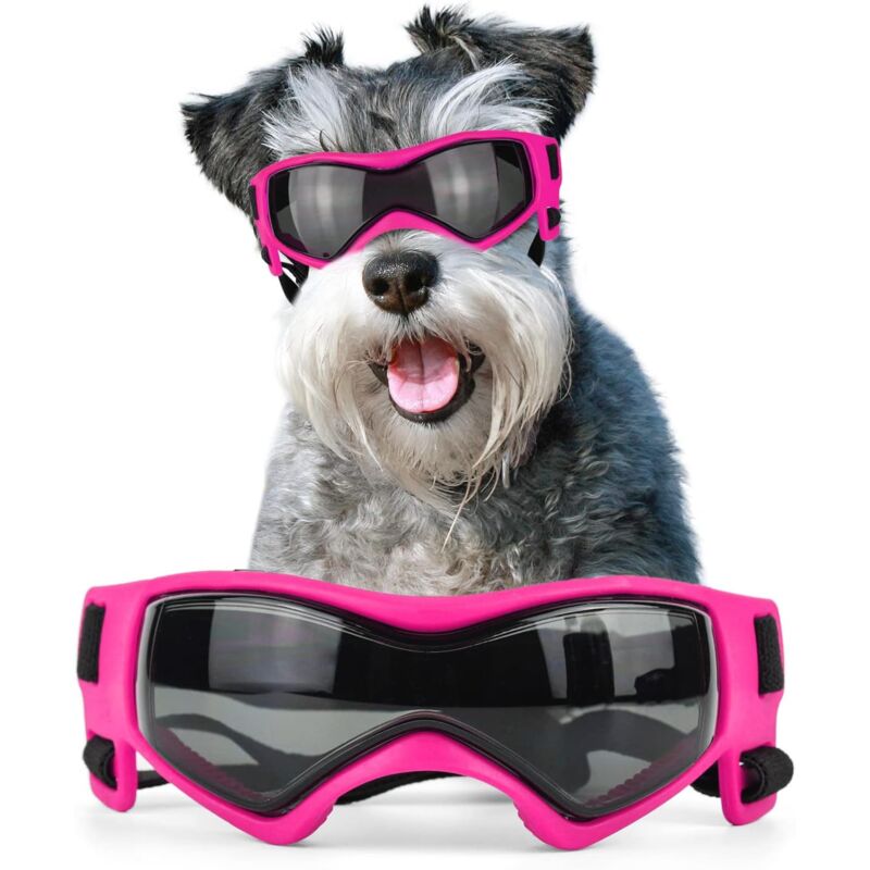 foto del prodotto occhiali da sole per cani occhiali da carlino con protezione uv per cani di taglia grande, media e piccola occhiali antivento, antiappannamento e
