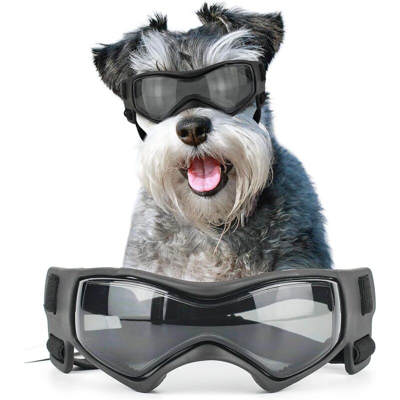 foto del prodotto occhiali da sole per cani occhiali da carlino con protezione uv per cani di taglia grande, media e piccola occhiali antivento, antiappannamento e