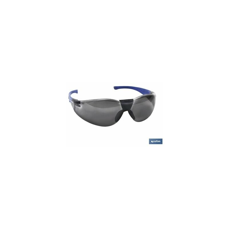 foto del prodotto occhiali di sicurezza modello elastico blu