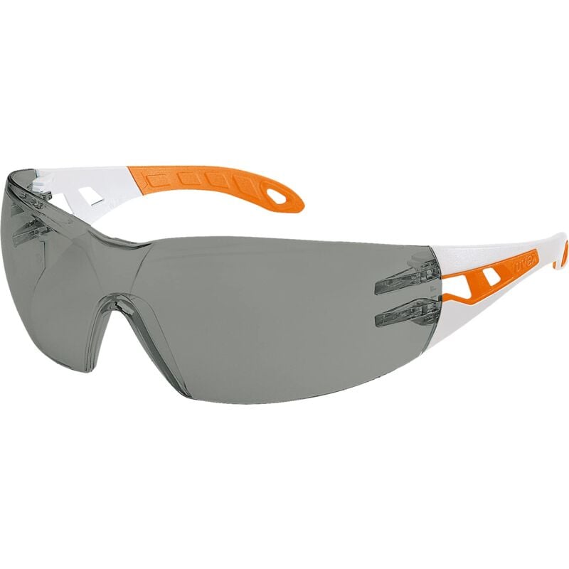 foto del prodotto occhiali di sicurezza pheos s supravision excellence colorato bianco arancio uvex