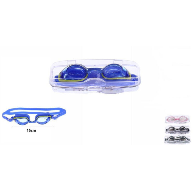 foto del prodotto occhialini nuoto piscina mare lenti antiappannaggio sport 16 cm regolabili 71562 trade shop traesio