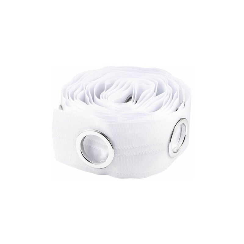 foto del prodotto occhiello nastro per tende occhiello striscia di finitura per tende occhiello nastro superiore gancio per pieghe accessori per tende, 5 m bianco, blow