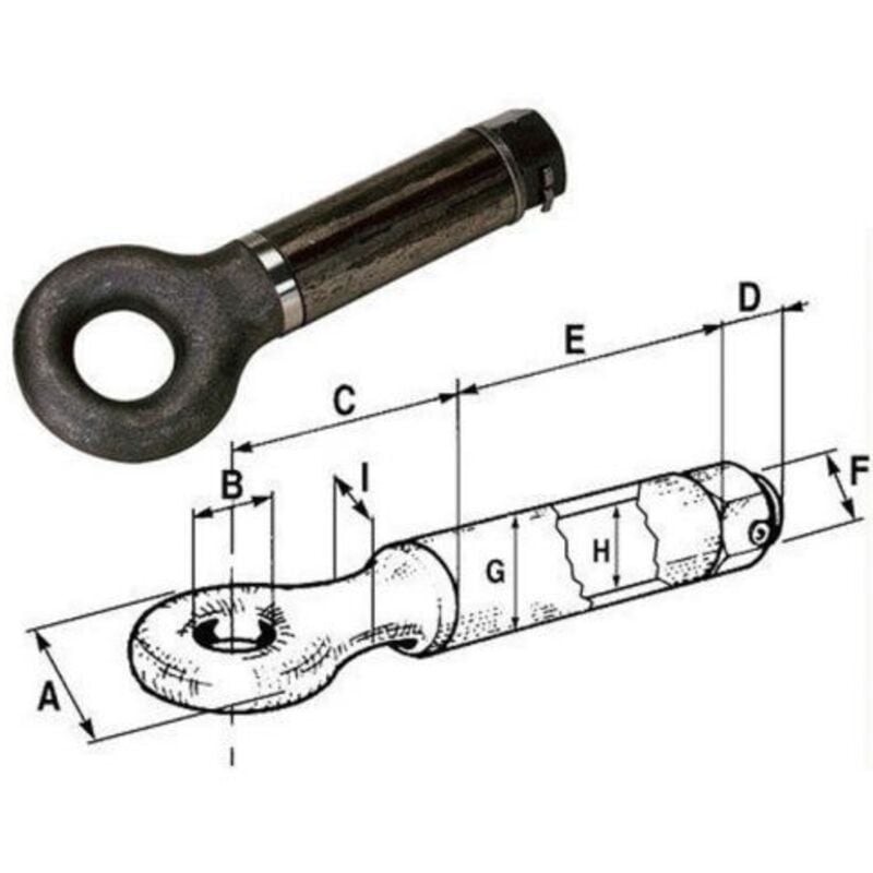 foto del prodotto occhione girevole gancio per timone carrello max kg 6000 omologato cat e 19964 