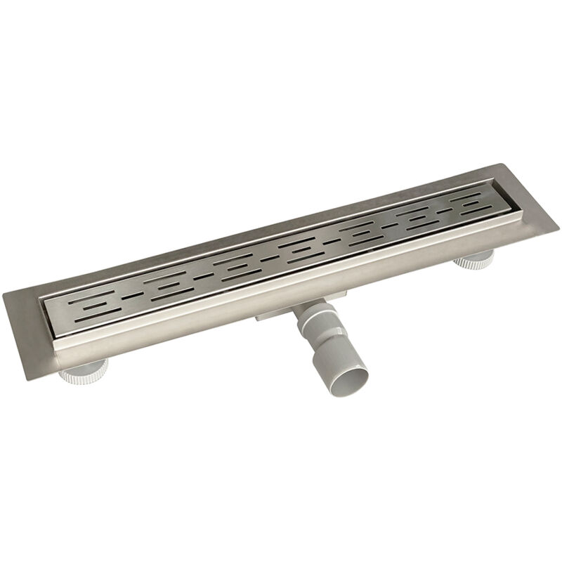 foto del prodotto ocean italy canalina di scarico doccia, canaletta doccia acciaio inox a pavimento antiodore canale doccia fessura design 130 cm
