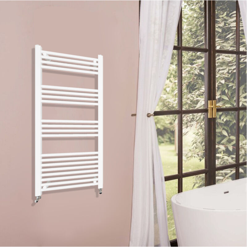 foto del prodotto ocean italy ocean riscaldamento idraulico 1200x500mm scaldasalviette ad acqua calda termoarredo radiatore bianco interasse 45
