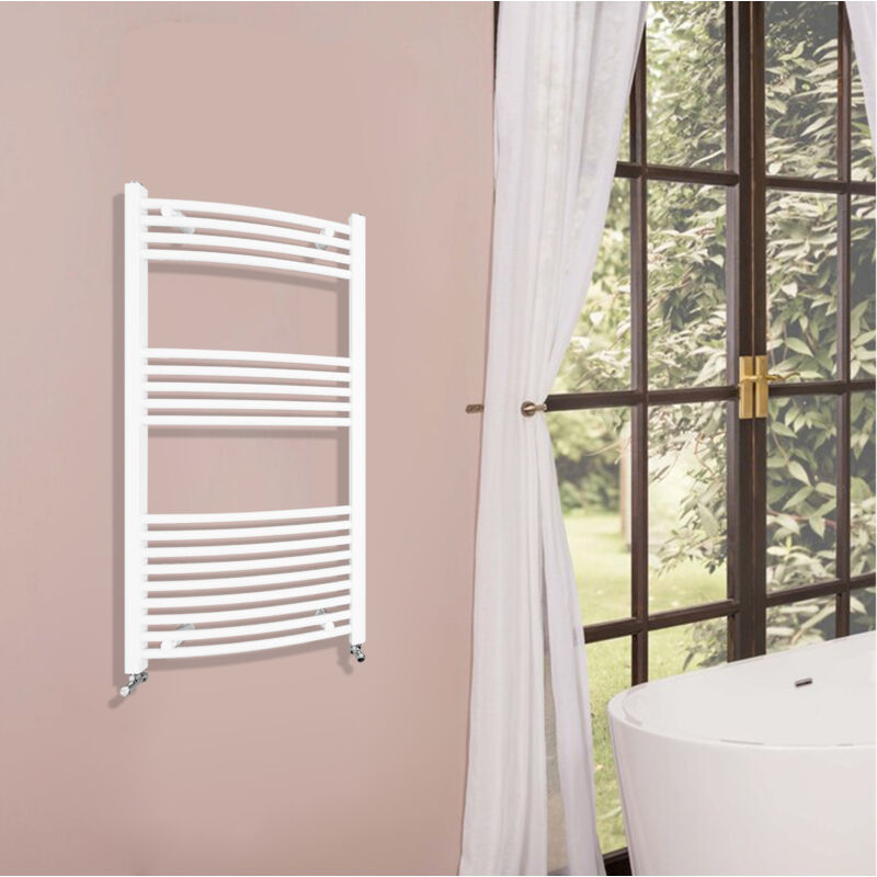 foto del prodotto ocean riscaldamento idraulico 1150x550mm scaldasalviette ad acqua calda termoarredo radiatore bianco interasse 50