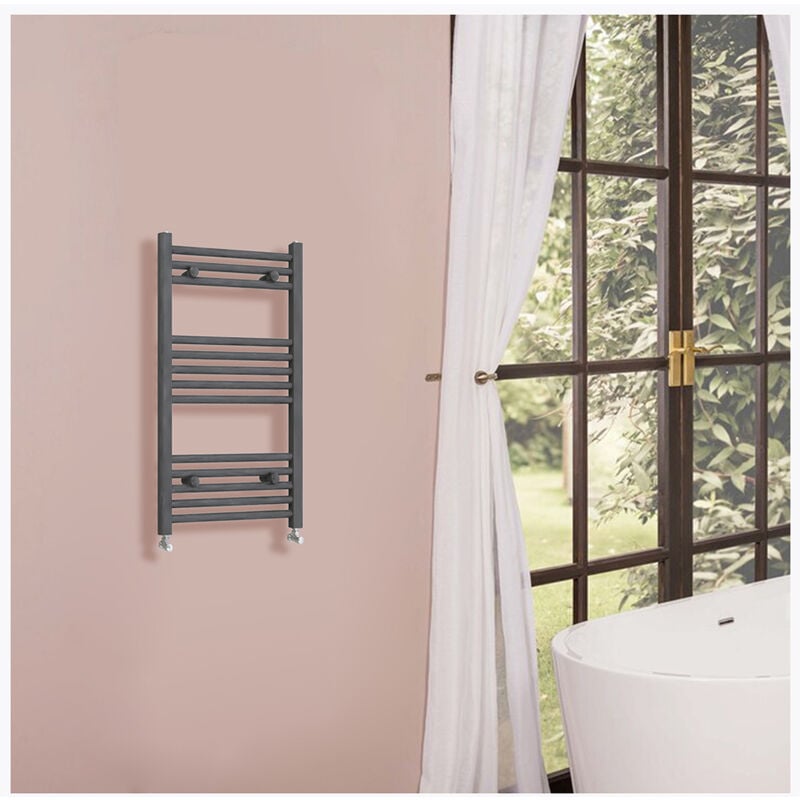 foto del prodotto ocean termoarredo scaldasalviette bagno 800x600mm 343w radiatore ad acqua calda non elettrico antracite