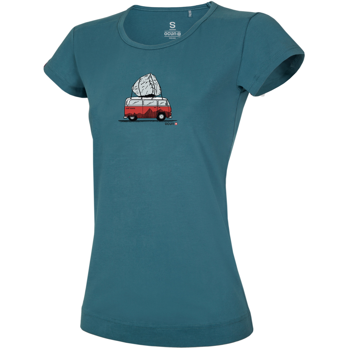 foto del prodotto ocun donna maglia a manica corta classic t bus stone
