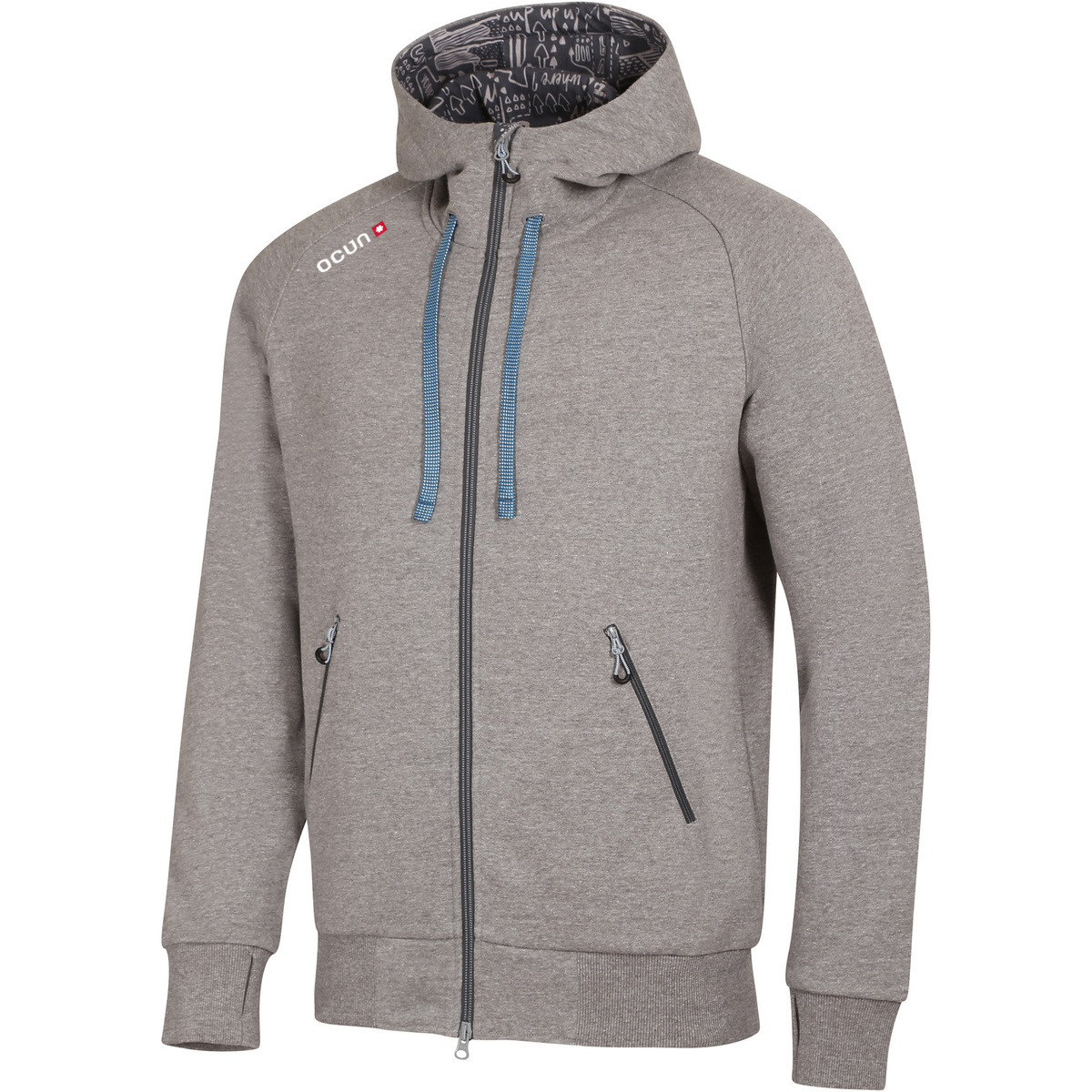 foto del prodotto ocun uomo felpa con cappuccio zipper