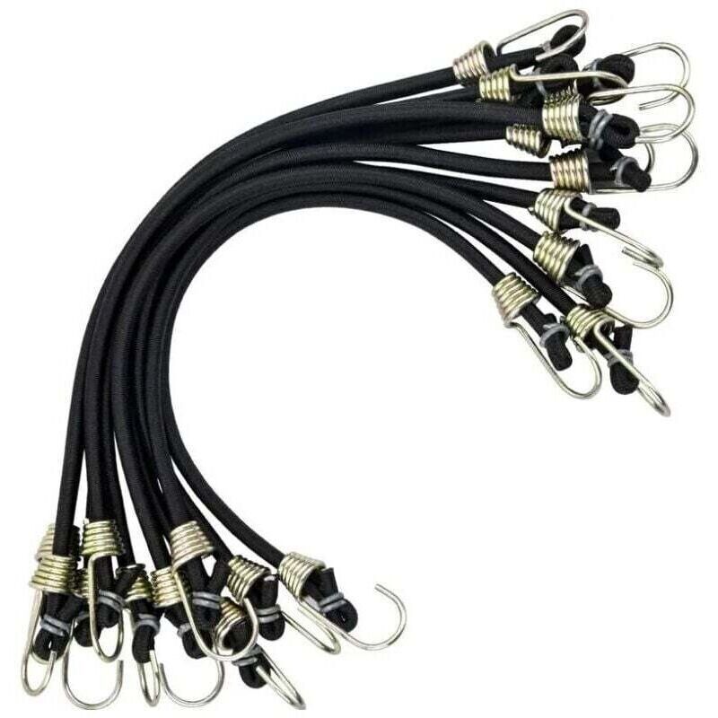 foto del prodotto odipie - 10 pezzi corde elastiche con ganci mini corde elastiche universali corde elastiche resistenti con 2 ganci resistenti cinghia per tenda