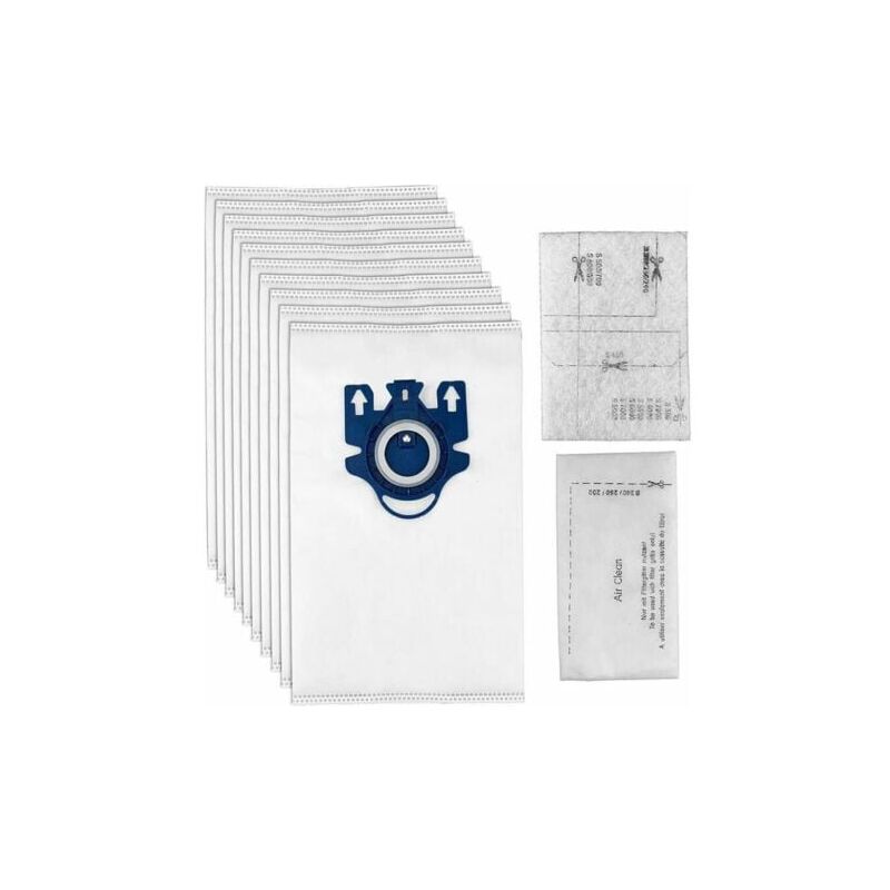 foto del prodotto odipie 10 sacchetti di ricambio con 2 filtri per aspirapolvere miele hyclean 3d efficiency gn classic c1 complete c2 c3 s2000 s5000 s8000 series