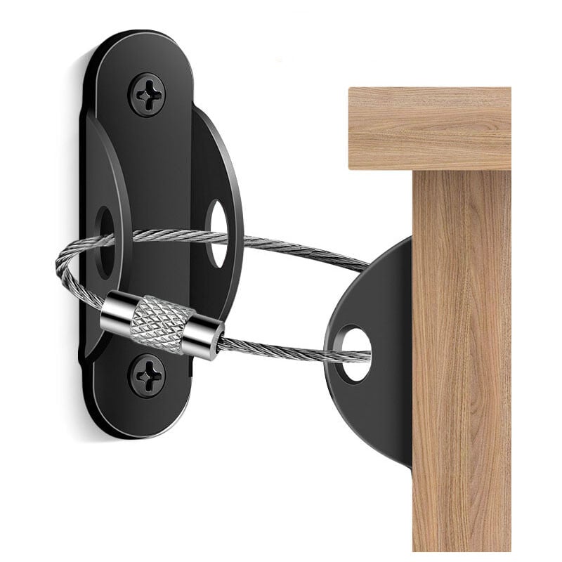 foto del prodotto odipie 10pezzi ancoraggi per antiribaltamento inossidabile e laminato freddo sicurezza per armadi com e librerie installazione facile