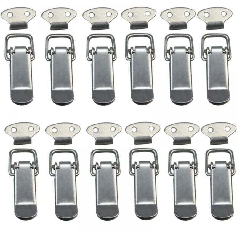 foto del prodotto odipie - 12 pezzi di fermagli per cofano, chiusure a leva, chiusure a molla, chiusure a levetta, fibbia a molla con gancio, chiusure a molla in