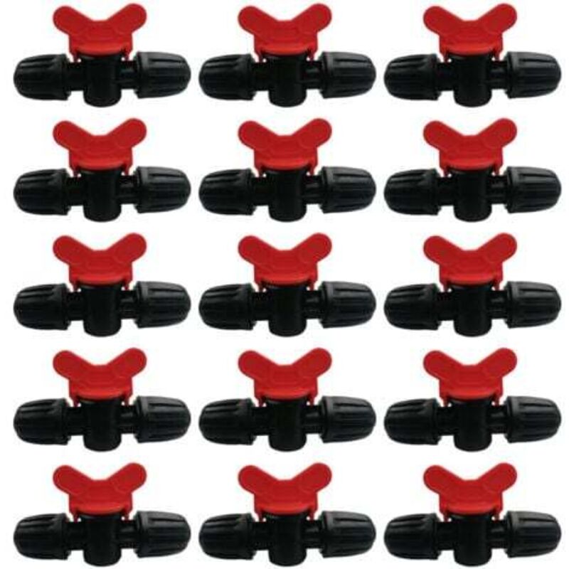 foto del prodotto odipie 15 pezzi 16 mm valvola di commutazione per irrigazione a goccia, connettore per tubo flessibile con valvola a barbiglio per tubo di