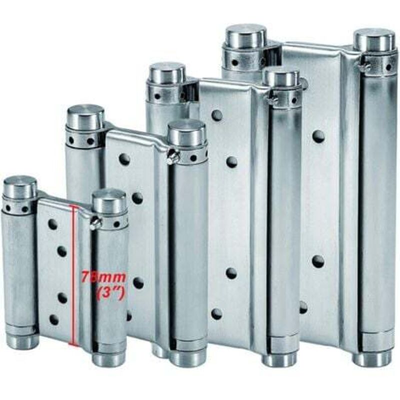 foto del prodotto odipie 2 cerniere a molla a doppia azione in acciaio inossidabile per porte a battente, cerniera a chiusura automatica per bancone di saloon, bar,