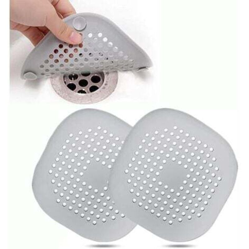 foto del prodotto odipie 2 pezzi di copertura di scarico in silicone, filtro per lavello della cucina con ventosa, filtro per vasca da bagno, filtro per lavello