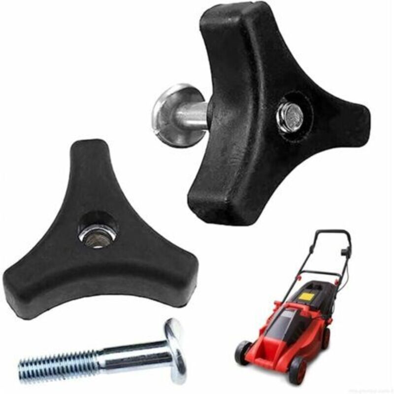 foto del prodotto odipie 2 pezzi maniglia per tosaerba, vite per maniglia triangolare per tosaerba, bullone per maniglia per tosaerba, accessori per tosaerba,