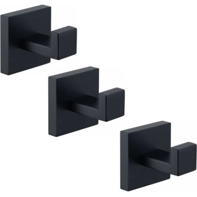 foto del prodotto odipie 3 ganci per asciugamani neri opachi, ganci per accappatoio in acciaio inossidabile 304, porta asciugamani, gancio da parete per bagno in
