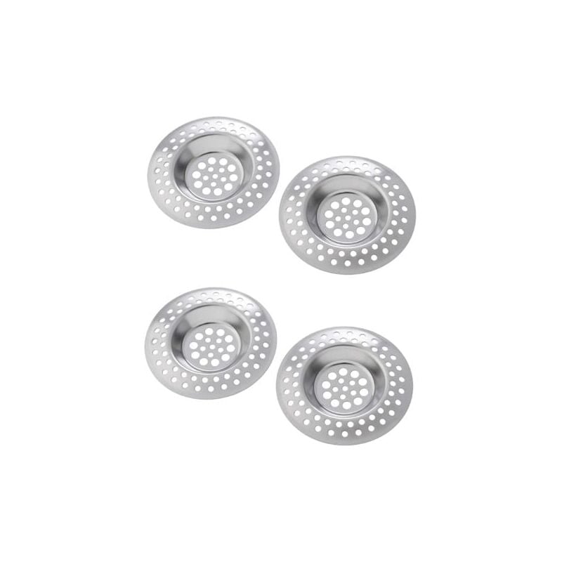 foto del prodotto odipie 4 x filtro filtro in acciaio inox per lavelli, vasche e vasche da bagno larghezza 7,5 cm 